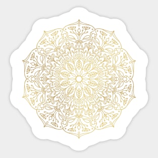 Nature Mandala in Gold Sticker